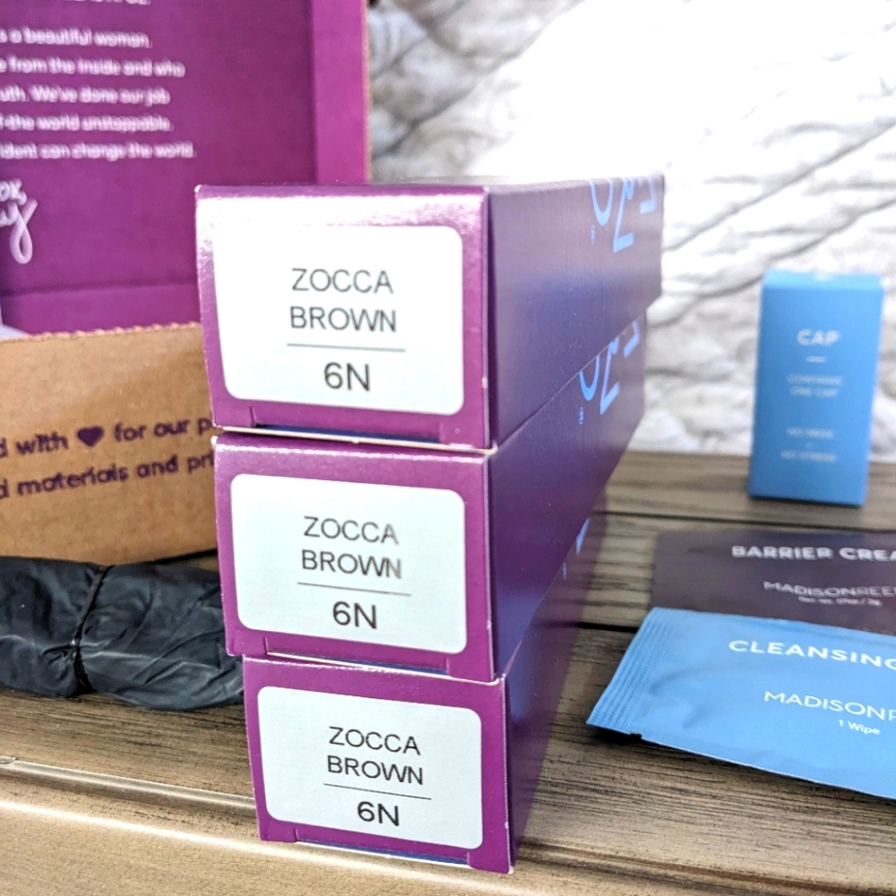Set of 3 Madison Reed Permanent Hair Color Kits - Zocca Brown-6N Medium Neutral